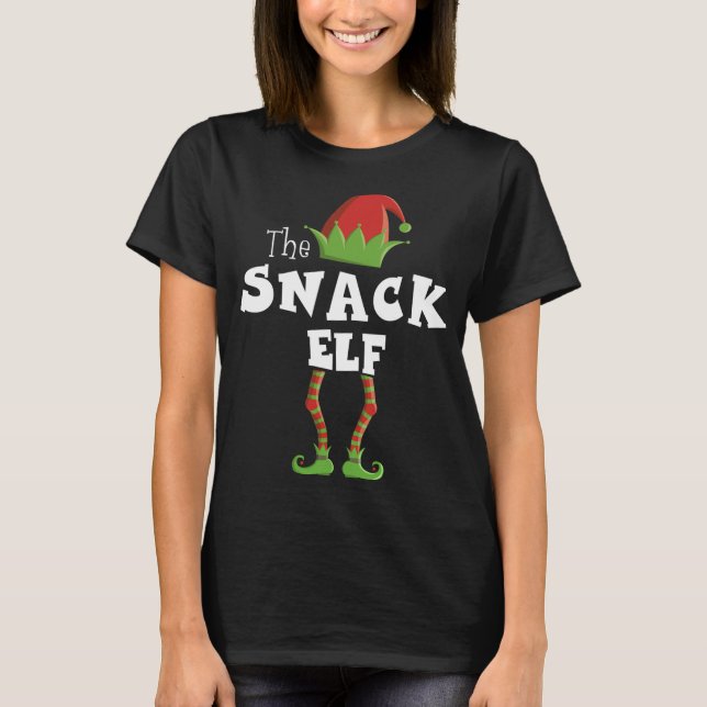 Snack Elf Xmas Pajama T-Shirt (Vorderseite)