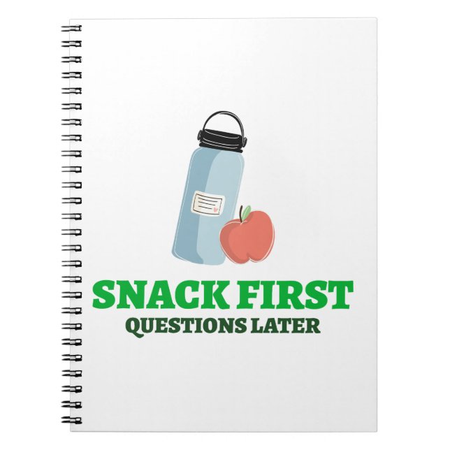 Snack Erste Fragen Später Schulessen Pause Notizblock (Vorderseite)