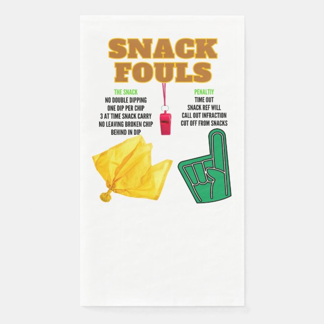 Snack Fouls für Party Goers Serviette (Vorderseite)