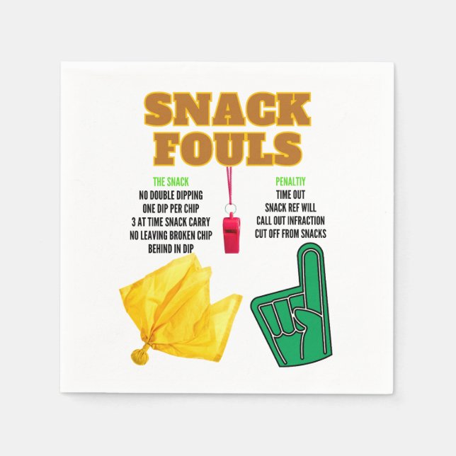 Snack Fouls für Party Goers Serviette (Vorderseite)