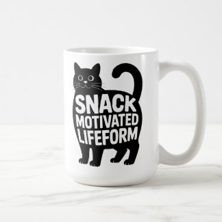 Snack Motivated Lifeform Fat Cat Humor Kaffeetasse