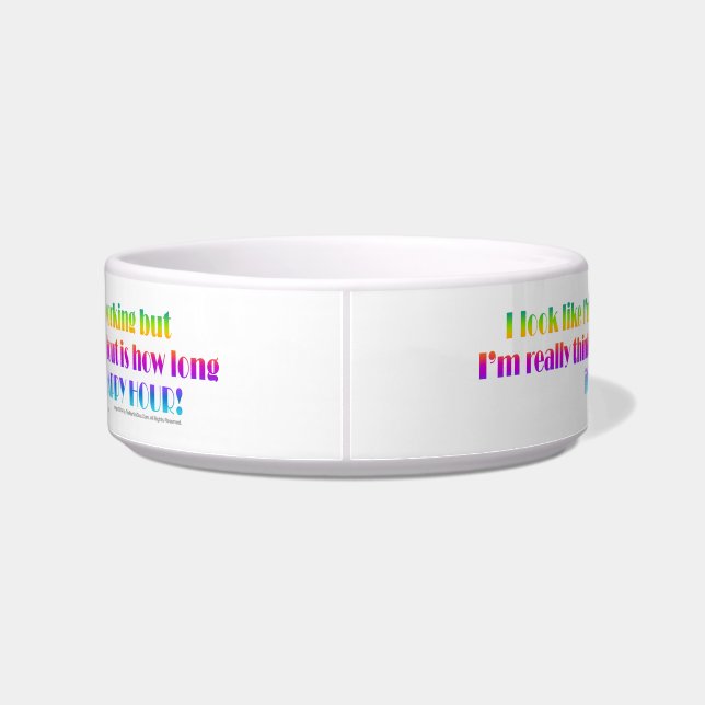 Snack oder Pet Bowl, klein, Wie lange bis glücklic Napf (Rückseite)