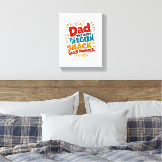 Snack Provider Wall Art - Funny Vater Canvas Print Leinwanddruck
