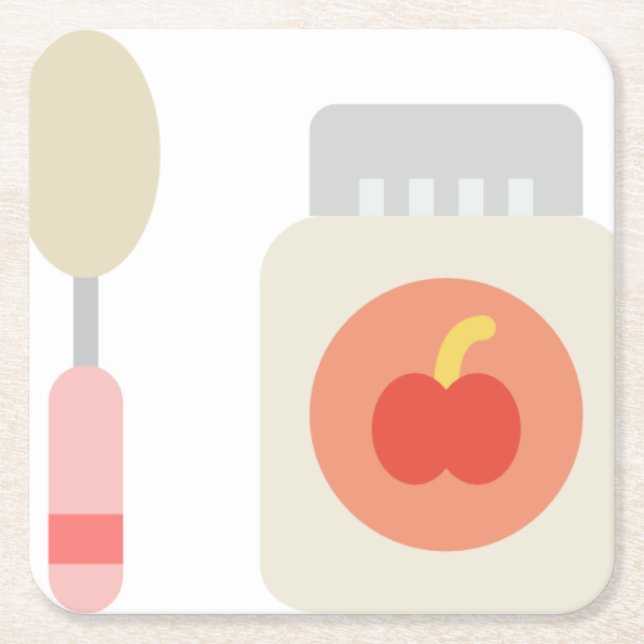 Snack Rechteckiger Pappuntersetzer (Vorderseite)
