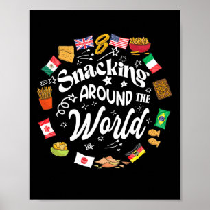 Snack rund um die Welt Urlaub Snack Showca Poster