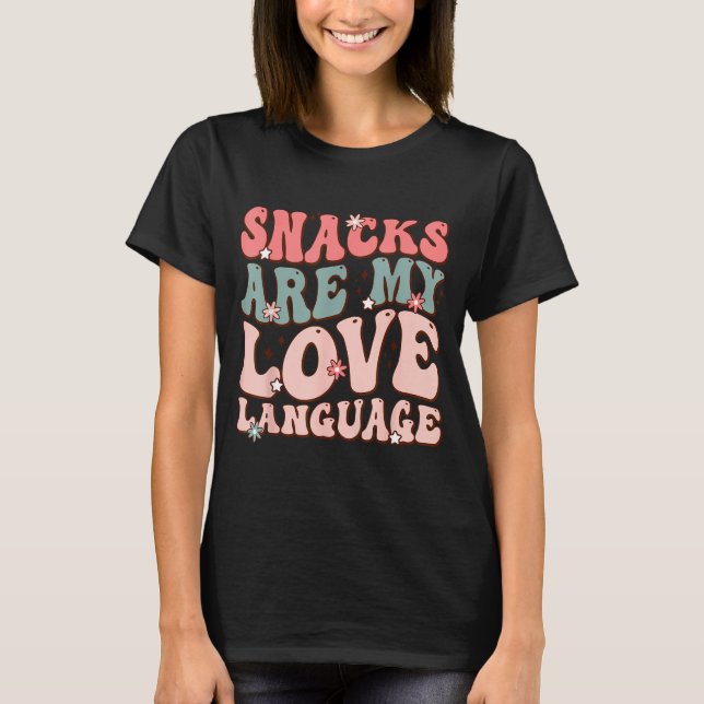 Snacks Are My Love Language Valentine Day Kids Boy T-Shirt (Vorderseite)