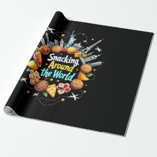 Snacks aus aller Welt Fast Food Reise Reisender Geschenkpapier