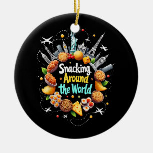 Snacks aus aller Welt Fast Food Reise Reisender Keramik Ornament