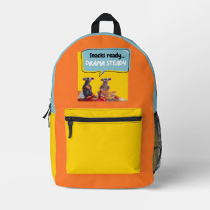 Snacks fertig, Drama Stetig Bedruckter Rucksack