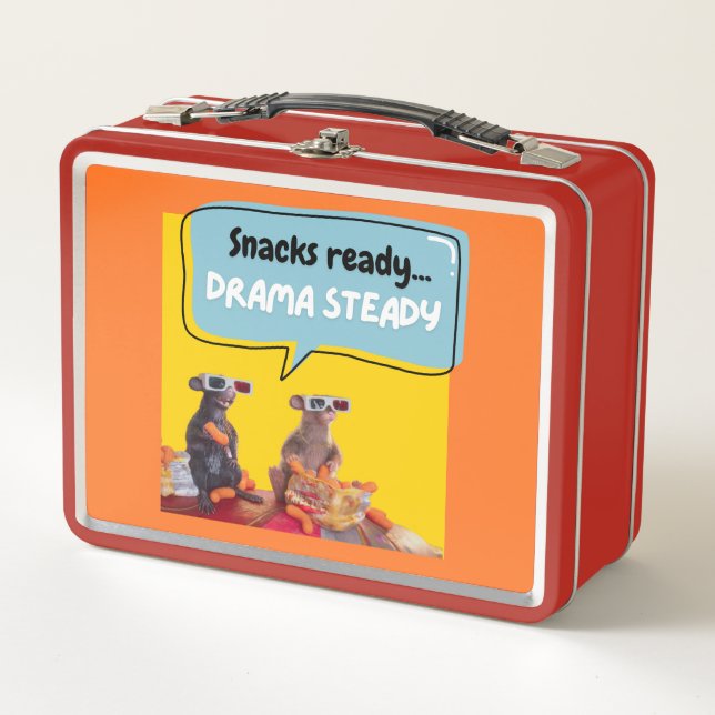 Snacks fertig, Drama Stetig Metall Brotdose (Vorderseite)