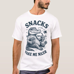 Snacks Machen Mich Nett Krokodil Vintage T-Shirt