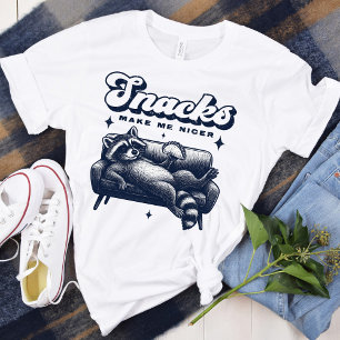 Snacks Machen Mich Nettier Lustiger Waschbär-Tacos T-Shirt