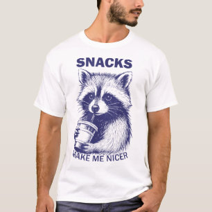 Snacks machen mich Nicer Raccoon Animal Sarcastic T-Shirt