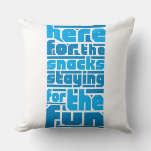 Snacks und Fun Design, Funny Party Shirt, Snack Lo Kissen