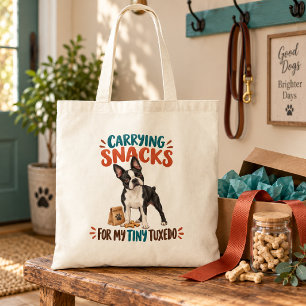 Snacktasche für meinen kleinen Tuxedo-Boston-Terri Tragetasche