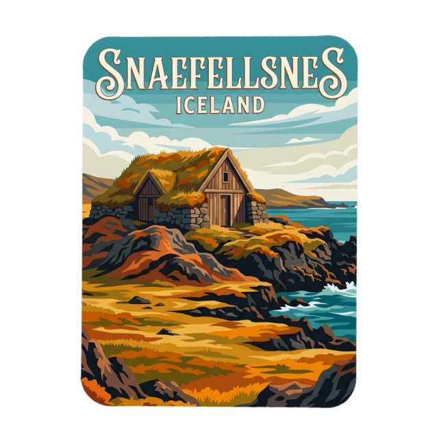 Snaefellsnes-Halbinsel Island Magnet (Vertikal)