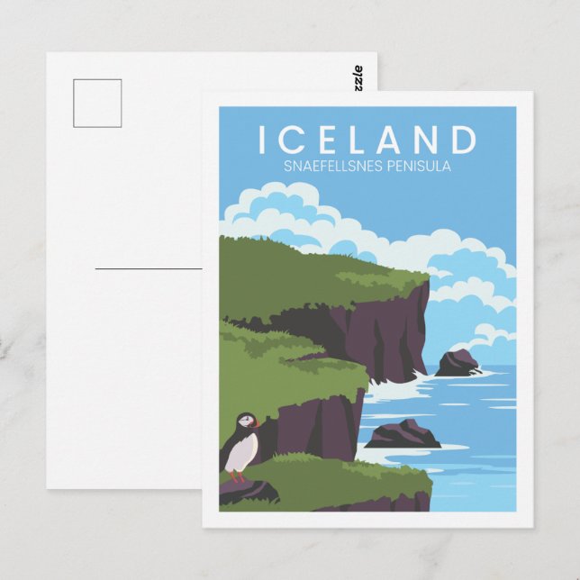 Snaefellsnes Island Reisebericht Postkarte (Vorne/Hinten)