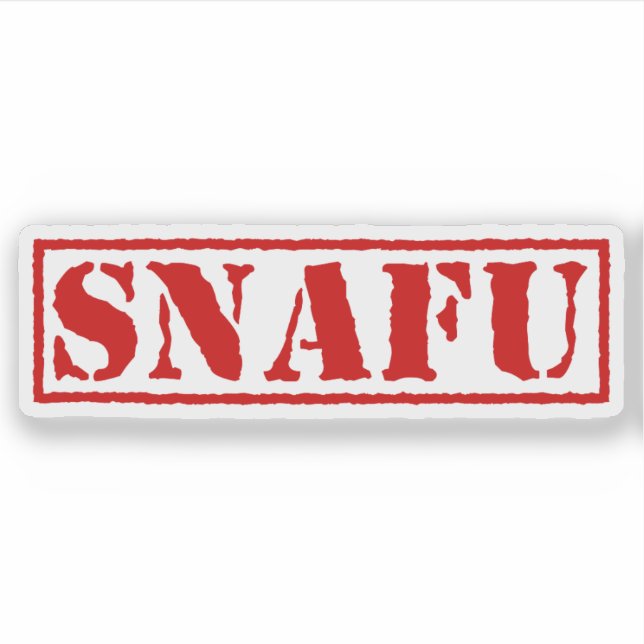SNAFU AUFKLEBER (Vorderseite)