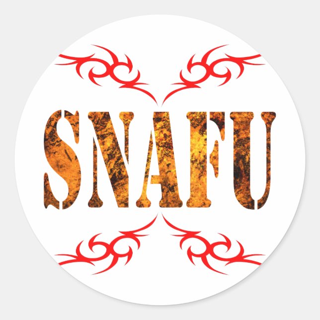 SNAFU RUNDER AUFKLEBER (Vorderseite)