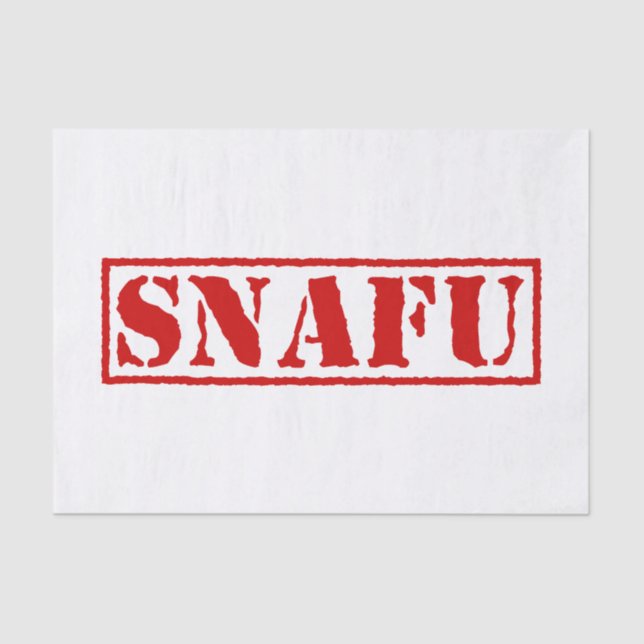 SNAFU SEIDENPAPIER (Vorderseite)