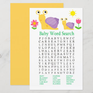 Snail Baby Shooter Word Search Game
