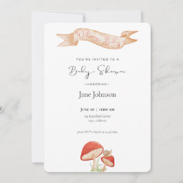 Snail & Champignons Bébé Douche Invitations