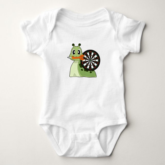 Snail Dartboard Baby Strampler (Vorderseite)