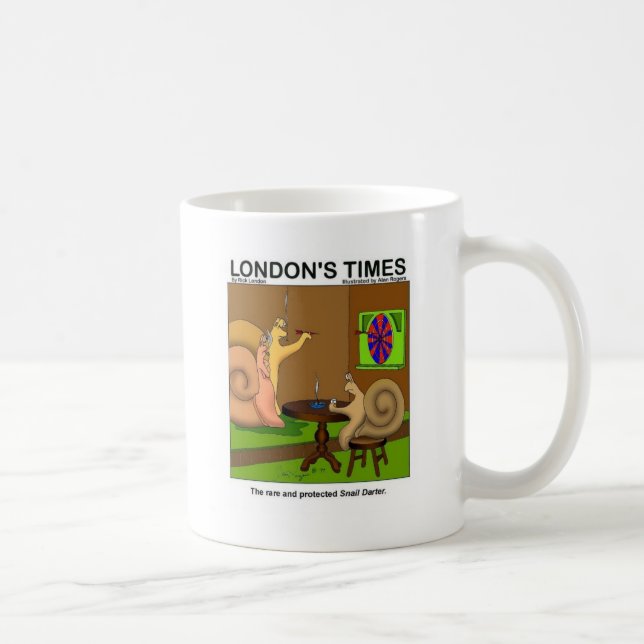 Snail Darter Funny Cartoon Geschenke & T-Shirts Kaffeetasse (Rechts)