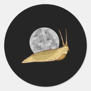 Snail Disco Ball Fantastische Muschel Locarno Runder Aufkleber