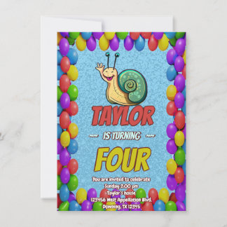 Snail Einzigartiger Personalisierter Geburtstag Ei Einladung