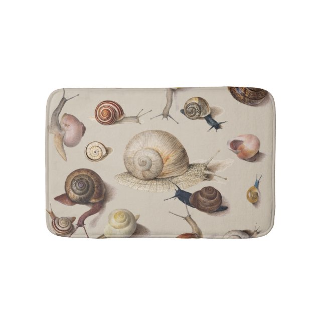 Snail Garden Haustier Gastropod Seven Lug Botanisc Badematte (Vorderseite)
