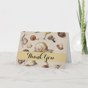 Snail Garden Haustier Gastropod Seven Lug Botanisc Dankeskarte