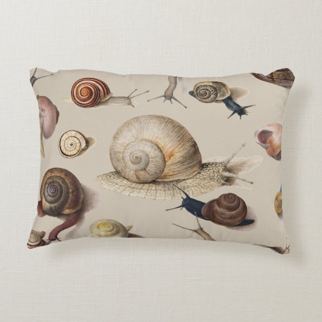 Snail Garden Haustier Gastropod Seven Lug Botanisc Dekokissen (Rückseite)
