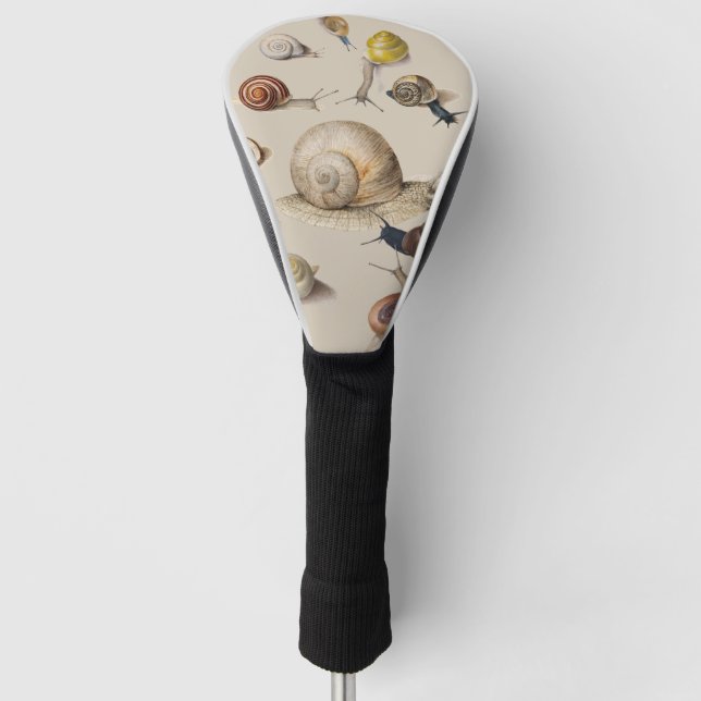 Snail Garden Haustier Gastropod Seven Lug Botanisc Golf Headcover (Vorderseite)