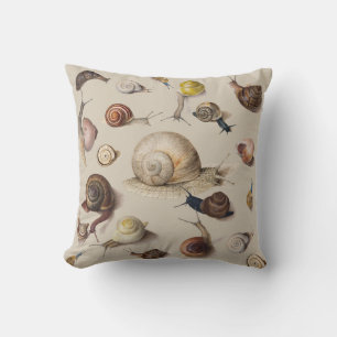 Snail Garden Haustier Gastropod Seven Lug Botanisc Kissen