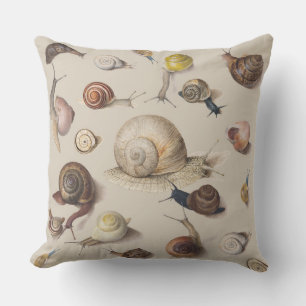 Snail Garden Haustier Gastropod Seven Lug Botanisc Kissen