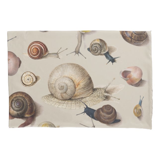 Snail Garden Haustier Gastropod Seven Lug Botanisc Kissenbezug (Vorderseite)