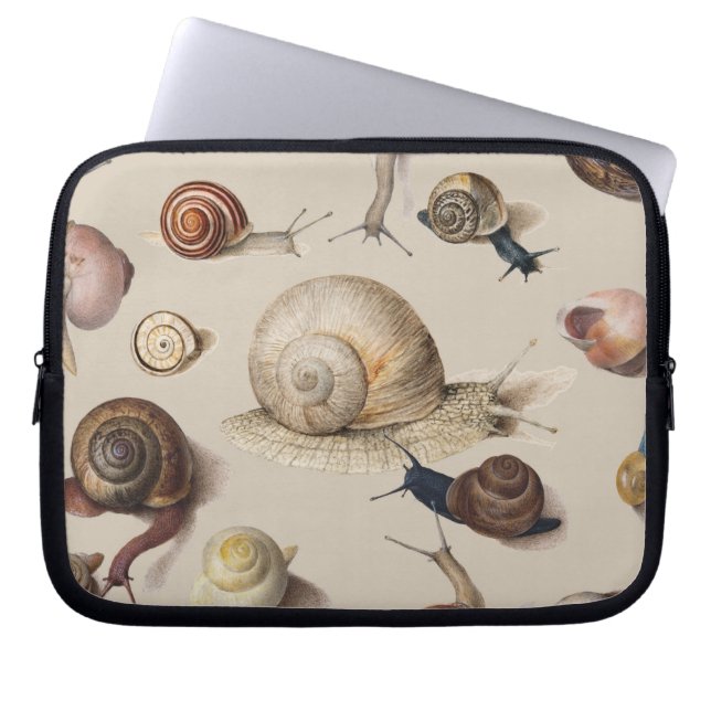 Snail Garden Haustier Gastropod Seven Lug Botanisc Laptopschutzhülle (Vorderseite)