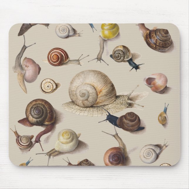 Snail Garden Haustier Gastropod Seven Lug Botanisc Mousepad (Vorne)