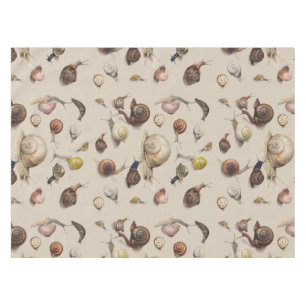 Snail Garden Haustier Gastropod Seven Lug Botanisc Tischdecke