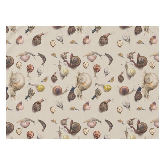 Snail Garden Haustier Gastropod Seven Lug Botanisc Tischdecke (Vorderseite (Horizontal))