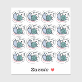Snail Happy Mail Custom-Cut Vinyl Sticker