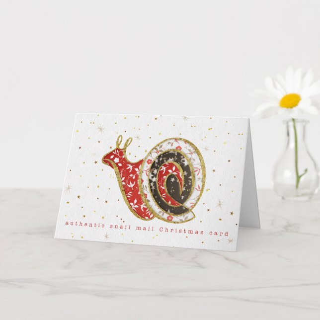 Snail Mail Fun Christmas Card Karte (Kleine Pflanze)