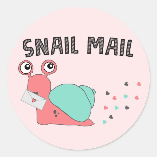 Snail Mail Sticker - poussière de coeur! (Devant)