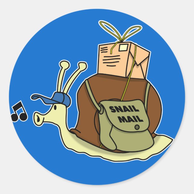 Snail- mailaufkleber runder aufkleber (Vorderseite)