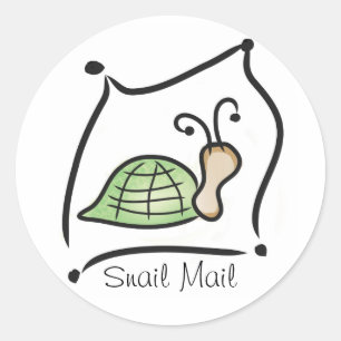 Snail- mailaufkleber runder aufkleber