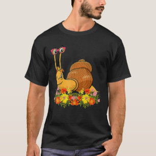 Snail Mama Niedlich Snail Bow Krawatte Blume Glück T-Shirt