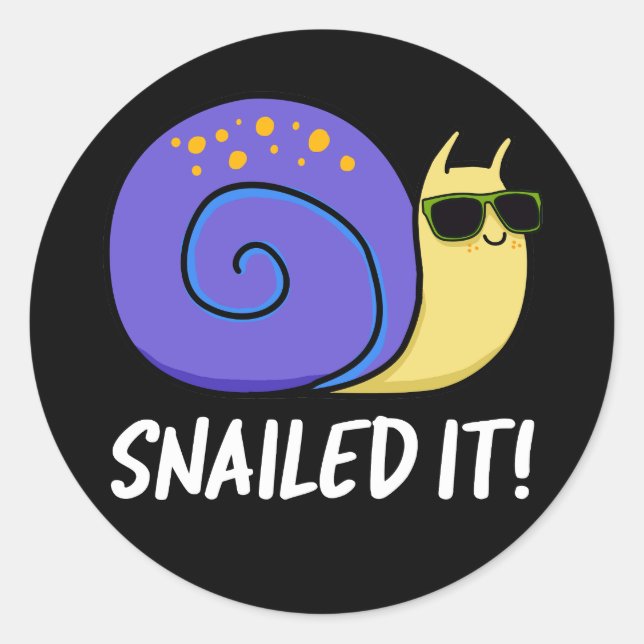 Snail Pub Dark BG Runder Aufkleber (Vorderseite)