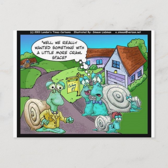 Snail Real Anwesen Sales Funny Gifts & Sammlerstüc Postkarte (Vorderseite)