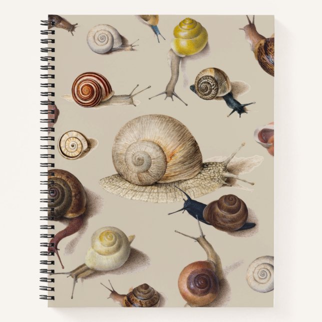 Snail Slug Garden Haustier Gastropod Botanische Sc Notizbuch (Vorderseite)